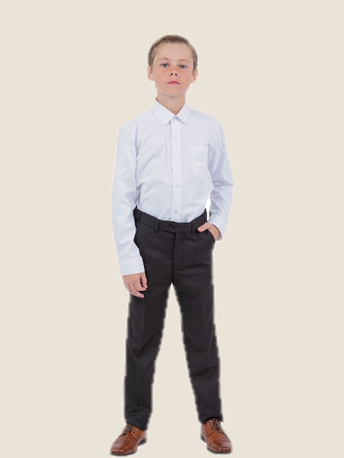 Boy Solid Dress Pants 01- Black