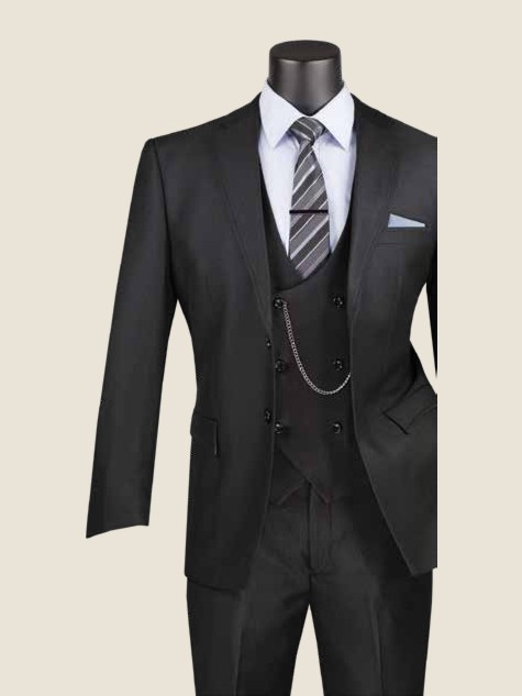Modern Three-Piece Suit, Wool Feel