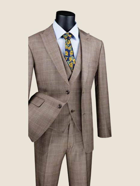 Modern Three-Piece Suit, Wool Feel