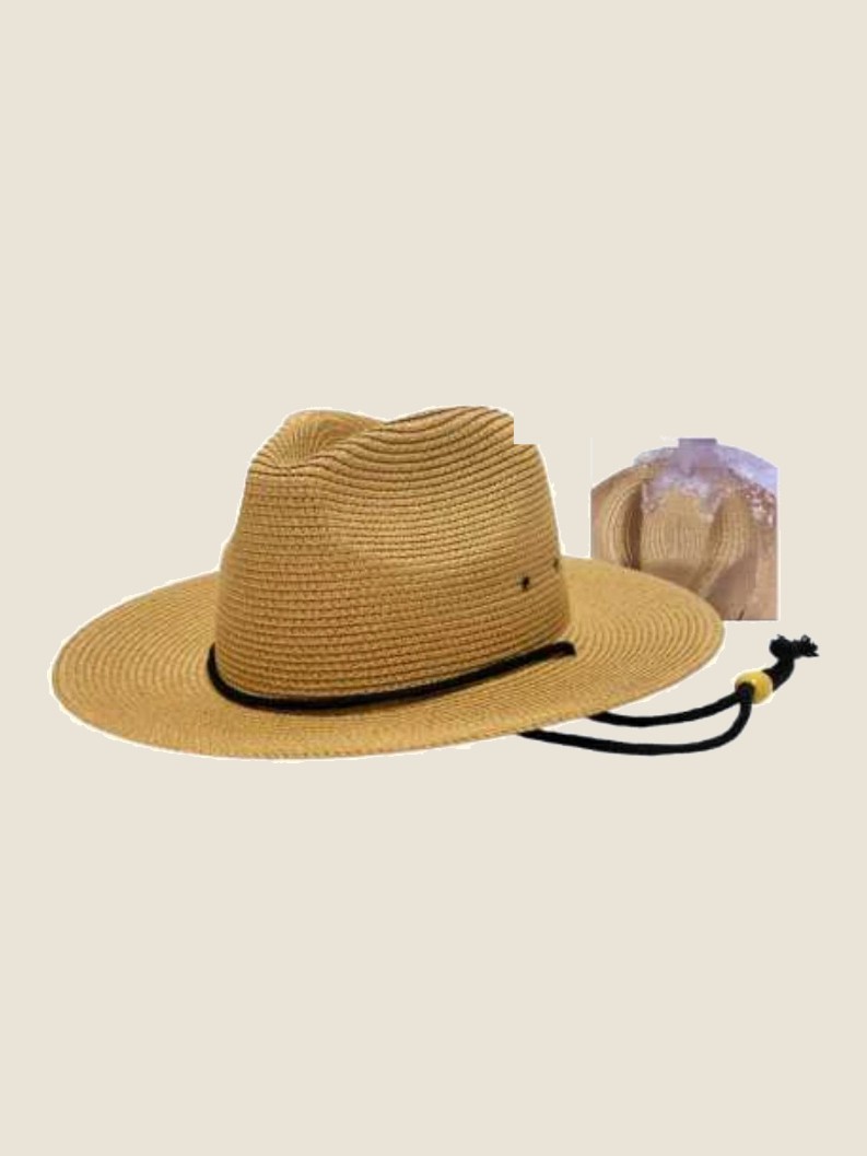 Wide-brim hat, Tan