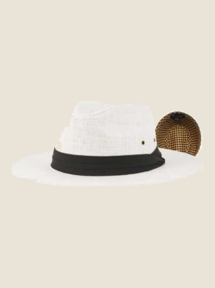 Wide-brim hat, Bone White