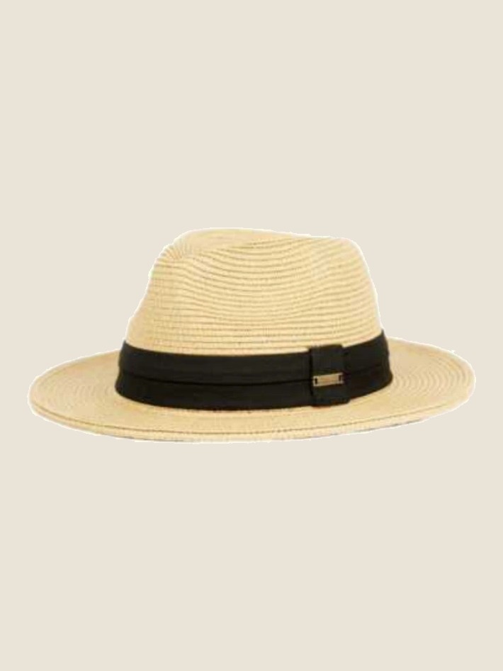 Wide-brim hat, Champagne Beige