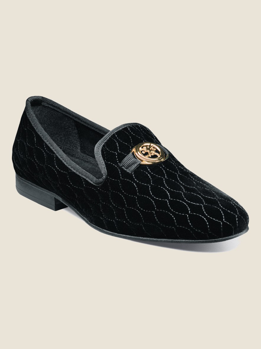 Valet Leather Sole Velour Bit Loafer